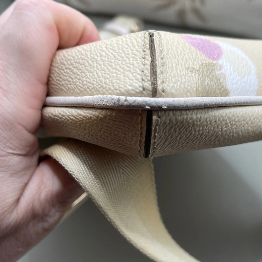 Coach Beige Floral Crossbody Bag